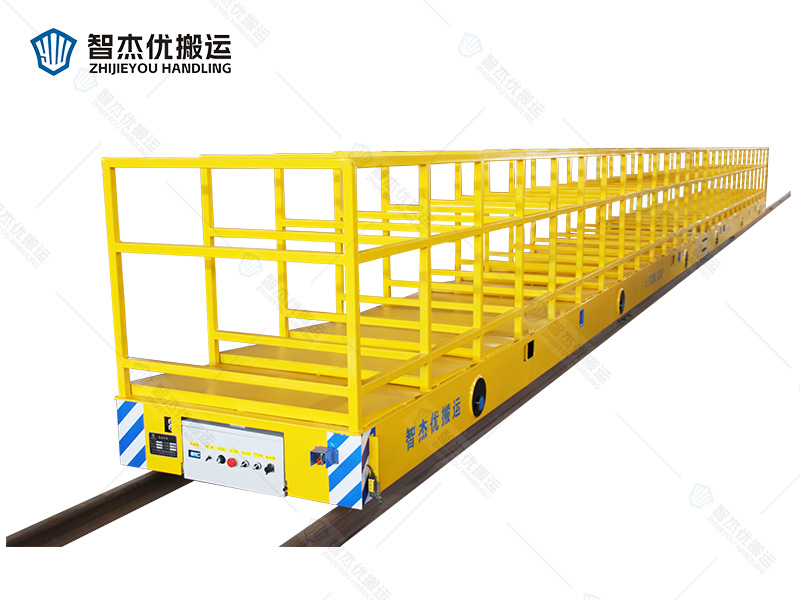 CXG-40T 18米長蓄電池軌道電動平車試車成功順利發(fā)車